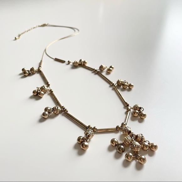 Burnished Gold Cluster Necklace - Picture 1 of 4